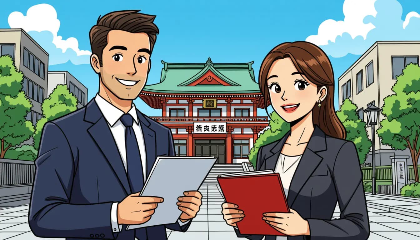 Japanese ward office building where divorce paperwork is filed