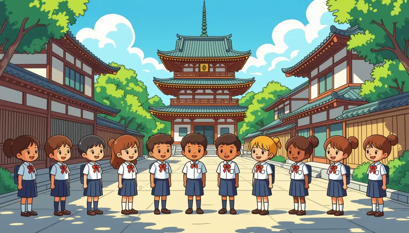 International school campus in Japan with playground and school building