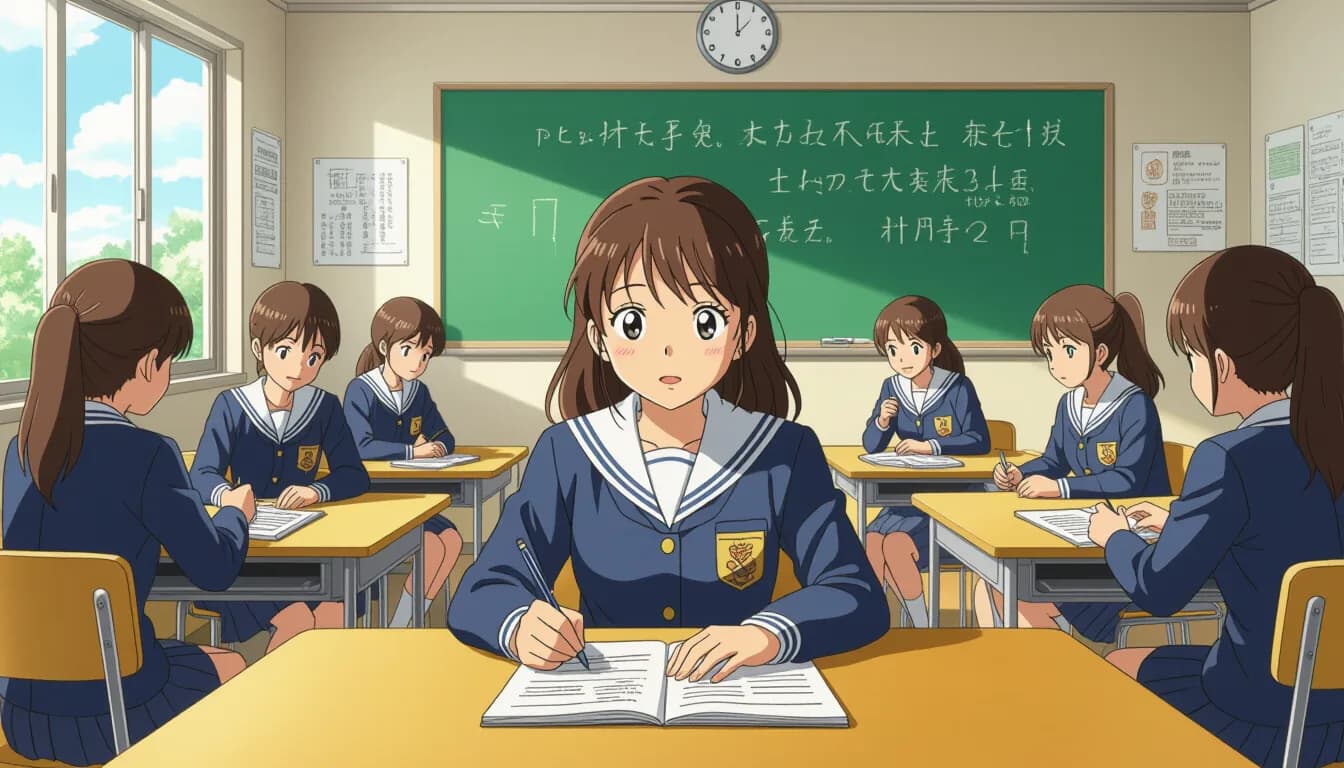 A young child at a Japanese kindergarten playing in a colorful indoor play area