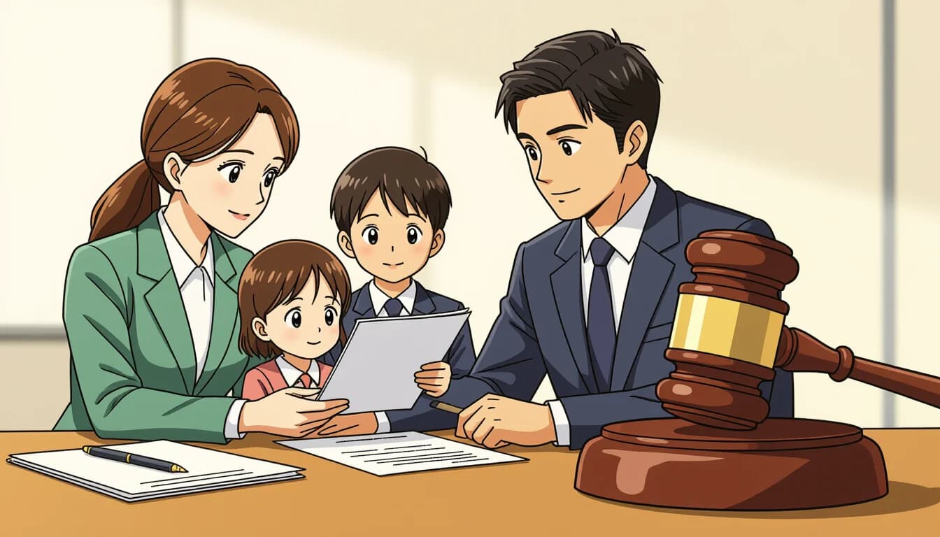 Japanese family court and child custody documents in Japan