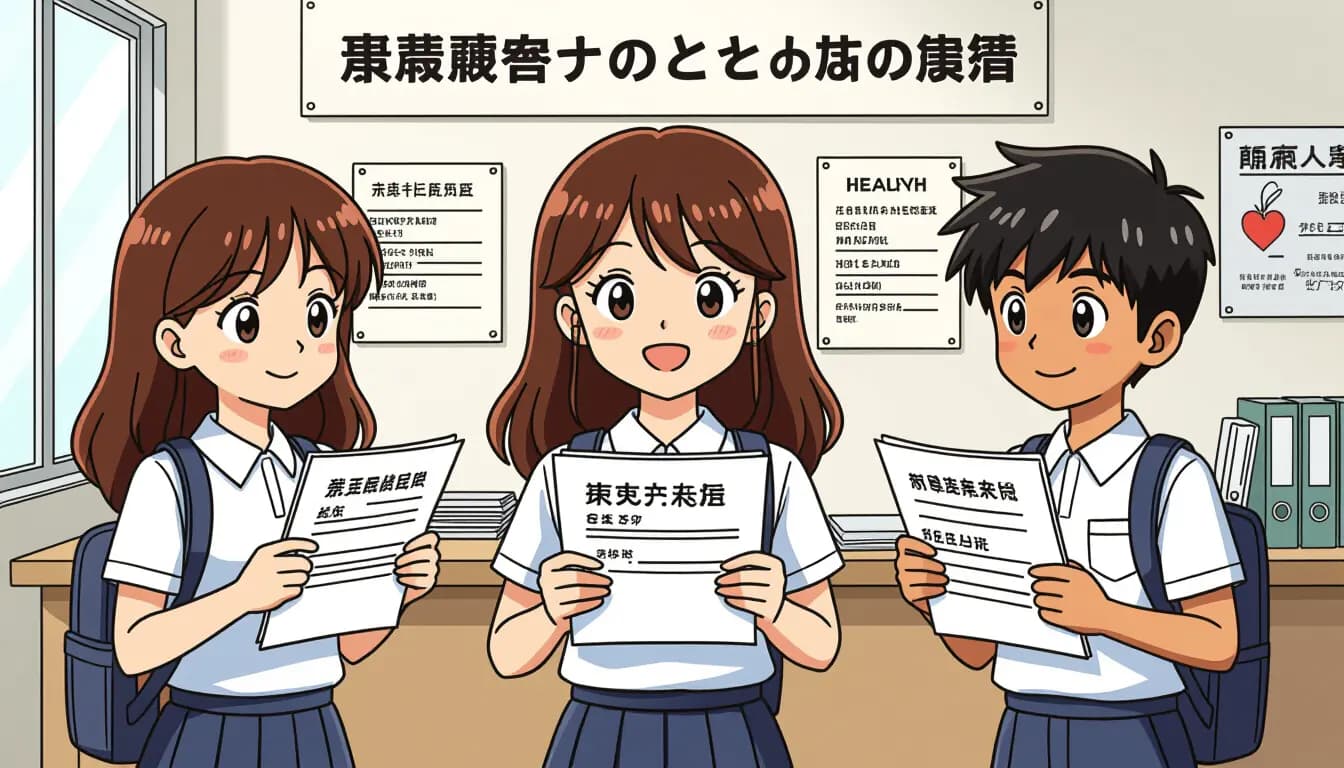 Annual health checkup at Japanese school