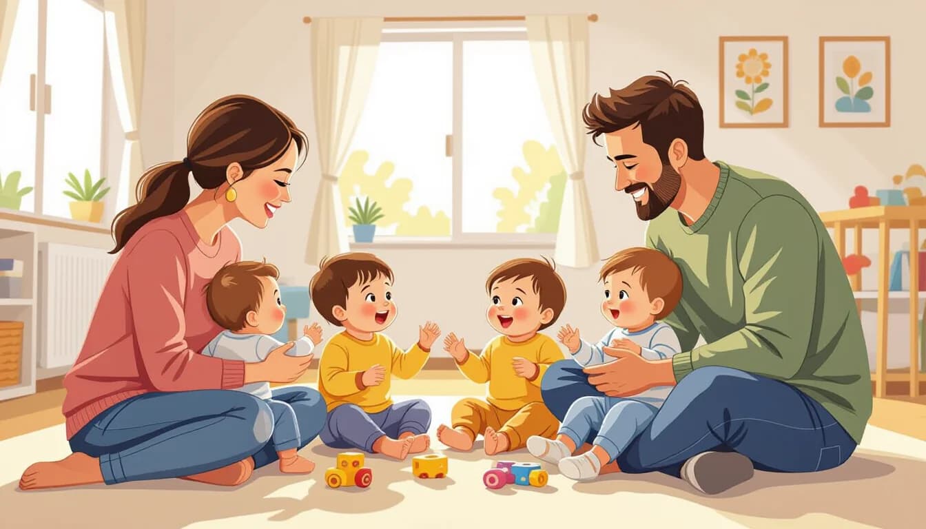 Baby and toddler playgroup outdoors in a Japanese park setting