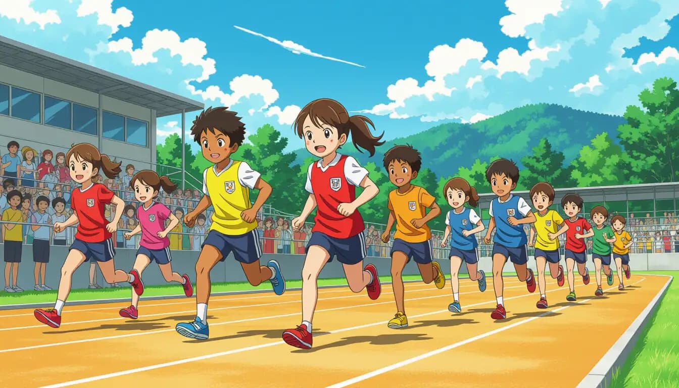 Children performing music on stage at a Japanese school festival